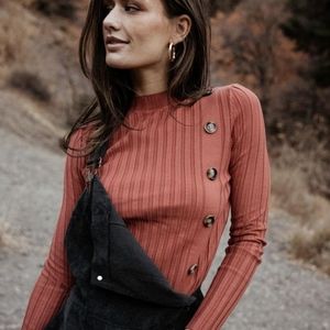 Böhme Luna Ribbed Sweater in Rose